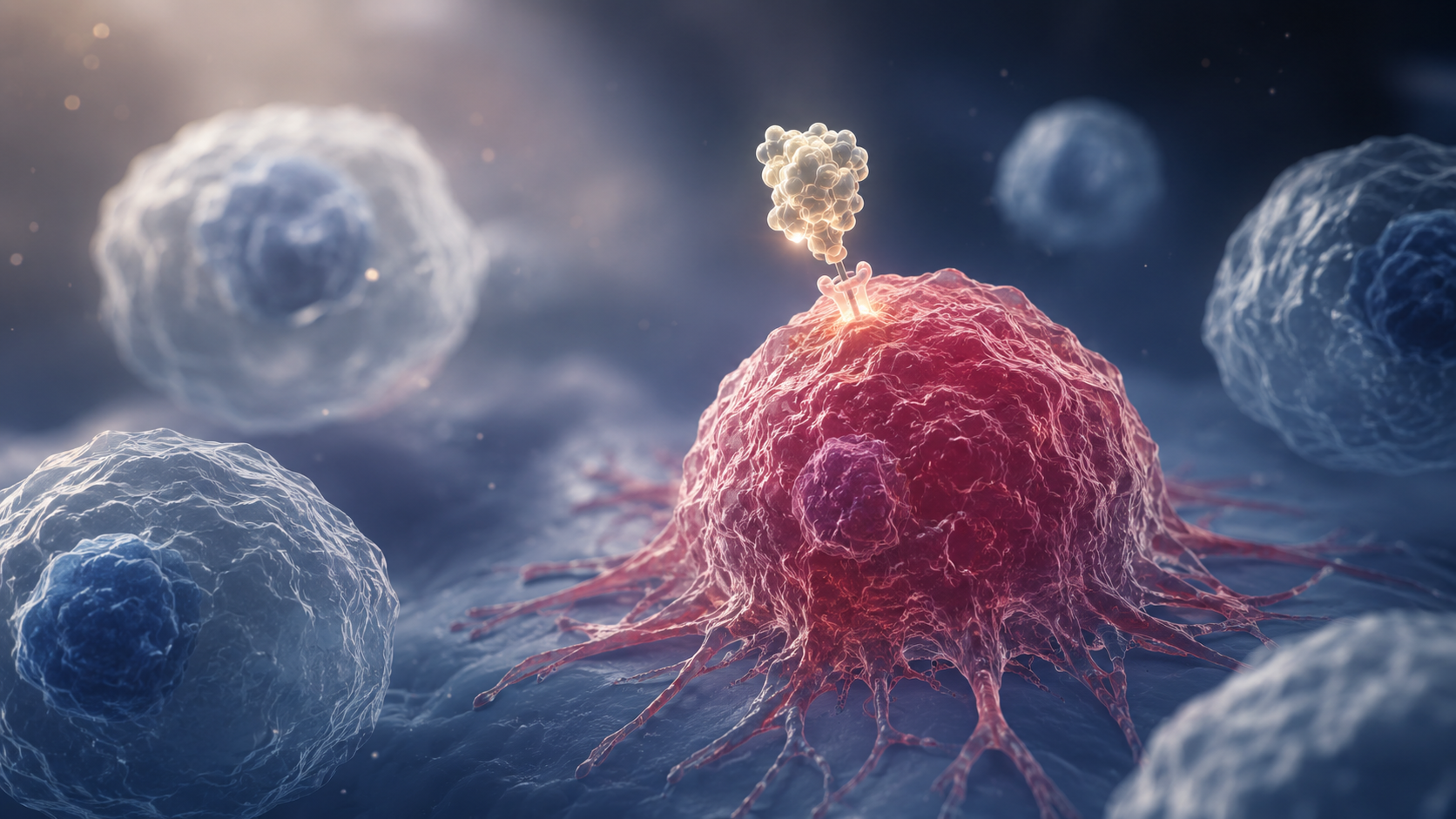 Scientific illustration representing Targeted Therapy