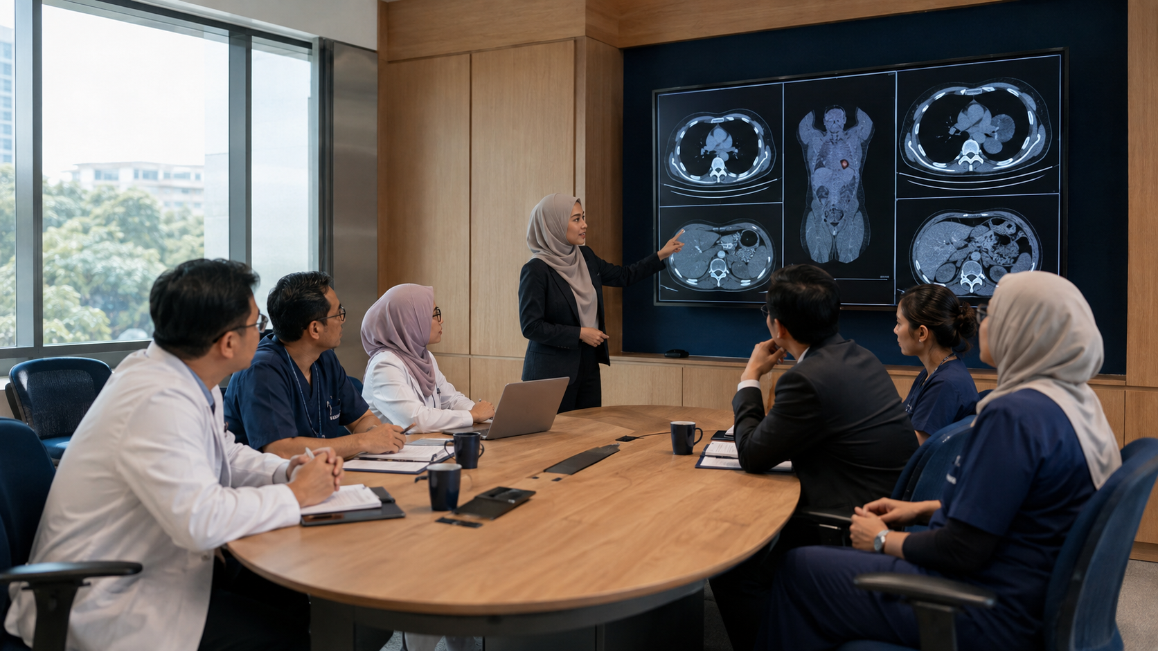 TLJCC Multidisciplinary Tumour Board reviewing clinical findings